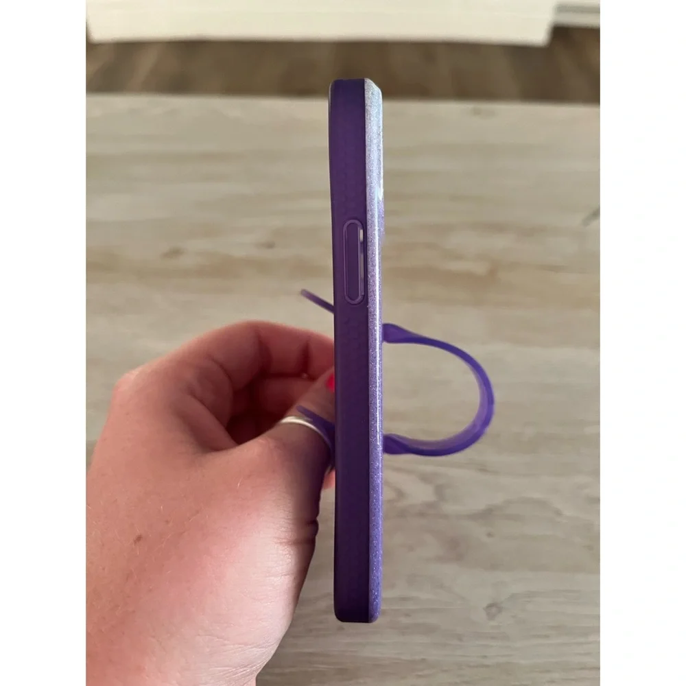 Loopy Case • iPhone 13‎ mini Purple Sparkle Ombré